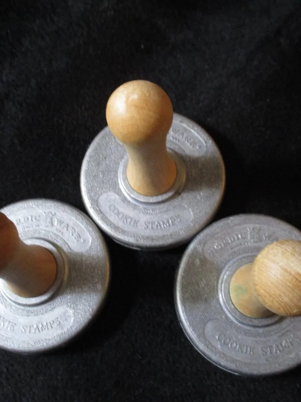 Lot of Three Vintage Nordic Ware Christmas Holiday Cookie Stamps USA